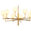 Candelabru modern alama abajururi sticla opal 10xG9/60W Feme 1931 Jupiter